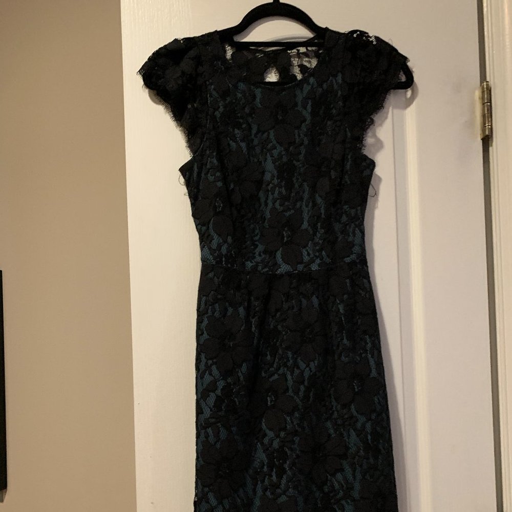 BCBGeneration Black lace dress with open back